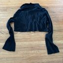 The Range  Black Long Sleeve Crop Top Photo 2