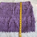 American Eagle New Lavender crochet tiered mini skirt, size 6 Photo 6