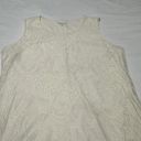 Coldwater Creek  Ivory Lace Overlay Tank Top Shirt Size Medium M (10-12) Photo 4