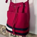 Tommy Hilfiger  Vintage 90s Y2K Red bucket shoulder bag purse streetwear retro Photo 2