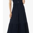 Tommy Hilfiger  Women's Black Cotton Collared Tiered Maxi Dress S Photo 0