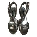 Caparros Womens  Precious Metallic Silver Snake Side Knot Slingback Sandals 8.5 Photo 5