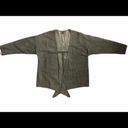 Anne Klein 1970s  Vintage Olive Green Suede Leather Front Tie Cardigan Jacket Photo 5