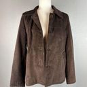 Coach  Womens Suede Leather Button Front Jacket Coat Size M Medium Brown Pockets Photo 8