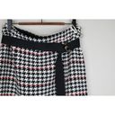 Hugo Boss  Womens A Line Skirt Houndstooth 12 Belted Multicolor Flat Front Preppy Photo 3