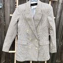 ZARA  stripe blazer double breasted detail button blazer S Photo 0