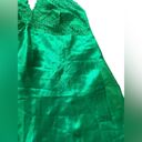 Frederick's of Hollywood Frederick’s of Hollywood Y2K Green Silky Satin Lace Coquette Halter Slip Dress Photo 2