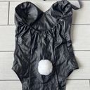 Leather Bodysuit Bunny/Mouse Costume Black Size M Photo 2