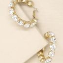 Ettika Crystal & 18k Gold Warrior Hoop Earrings Photo 4