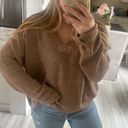 Pink Lily  Women's 2XL  Knit Sweater Coffee Brown Long Sleeve Pullover Photo 2