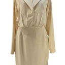 Vintage Donna Karen Silk 3pc Skirt Set Ecru Cream Ivory DKNY Office Siren White Size 10 Photo 6