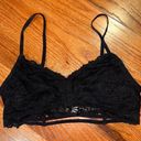 PINK - Victoria's Secret PINK black lacy bralette small  Photo 0