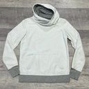 Lululemon Runaway White Fleece Hoodie Sweatshirt Womens M Heathered Herringbone Photo 0