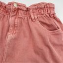 idem Ditto  Jean Shorts Paper Bag Cotton Women Size Large Brownish Pink Denim Photo 3