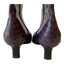 Nine West  Vintage Y2K Maximalist Purple Croc Embossed Square Toe Booties SZ 8. Photo 4