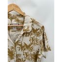 Caribbean Joe  Cream Orange Linen Button Down Shirt Women's Size X-Large XL Photo 2