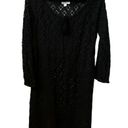 Garnet Hill  Black Sheer Tie Neck Size 6 Swim Coverup. Photo 5