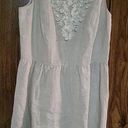 Kensie  linen combo sheath lined dress Floral Trim size Med new with tag NWT$119 Photo 0