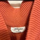 Zenana  v-cut coral sweater. Size XL. Photo 3