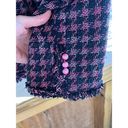 Houndstooth Silkland Woman Navy And Pink Tweed  Blazer Size 3X Photo 4