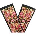 Lee Vintage Kathie  Long Scarf Floral Pattern on Black Background Scarf Photo 1