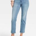 Universal Threads High Rise Slim Straight Leg Crop Light Wash Jeans Photo 0