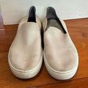 Rothy's  The Sneaker Slip on Shoes in Sand With Blue Trim Women’s Size 7.5 Photo 0