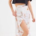 Urban Outfitters UO Selma Linen Ruffle Button-Front Maxi Skirt Photo 0