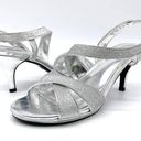 Simply Styled  NEW Womens 7.5 Brooke Silver Sparkly Glitter Heel Special Occasion Photo 0
