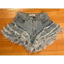 Denim Ruffle Shorts Photo 3