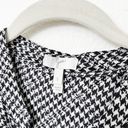 Joie [] Black White Houndstooth Split Neck Button Down Shirt Casual Size Small S Photo 8