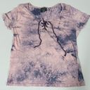 Zumiez Empyre Pastel Tie Dye Lace-Up Short Sleeve Tee T-Shirt Top Size M 🔮✨ Photo 0