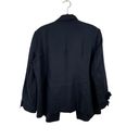 Talbots  Linen Blazer Navy Blue 100% Irish Linen 3/4 Sleeve Casual Career Size 14 Photo 6