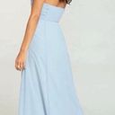 Show Me Your Mumu  Bonbon Strapless Dress inSteel Blue Chiffon XXS Photo 1