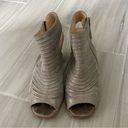 Paul Green Cayanne peep toe heel Smoked brush metallic Brush Open Toe Bootie Photo 2