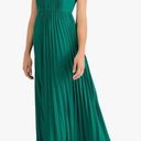 Calvin Klein  Womens Green Woven Halter-mock-neck Sleeveless Maxi Formal Dress 4 Photo 6