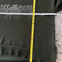 DKNY Y2K  Olive green Long Puff-Sleeve with Rhinestone pullover Sweatshirt Sweater Photo 4