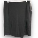 CAbi  Women Skirt #998 Black Career Faux Wrap Exposed Accent Zip Women’s 6 Photo 1