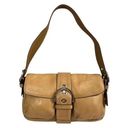 Coach  Vtg tan leather flap closure Y2K shoulder bag purse Photo 0