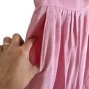 American Vintage Vintage Patchin Place NWT Pink Woven Pleated Midi Skirt Made In USA Size 14 Photo 4