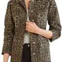 Good American  womens 1 small utility jacket sage leopard green new schaket butto Photo 0