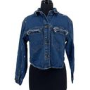 Boom Boom Jeans  Los Angeles Women's High Low Denim Shirt Jacket Size Small NWOT Photo 0