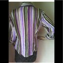 Dress Barn Womens  Short Buttoned Down Semi Sheer Shirt Size Med 3/4 Sleeves Photo 7