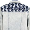 Rock & Republic  Bleached Hitchiker Denim Aztec Distressed Jean Jacket Large Photo 8