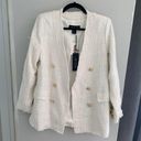 Rachel Zoe White Tweed-like Blazer Photo 0