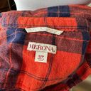 Merona Womens Flannel orange red Photo 5