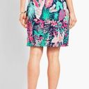 Talbots  Jungle Botanical Pencil Mini Skirt Size 10 Petites Floral Tropical Photo 1