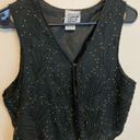 American Vintage Sweet Sue Vintage Sleeveless Rhinestone Embellished Silk Vest Size Large Photo 3