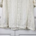 Mango  MNG Cream Lace Semi-sheer Ruffles Top Blouse  Size S Photo 12