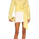 L'Academie L'Academia Ester Wrap Top in Cornsilk Large New Womens Blouse Photo 0